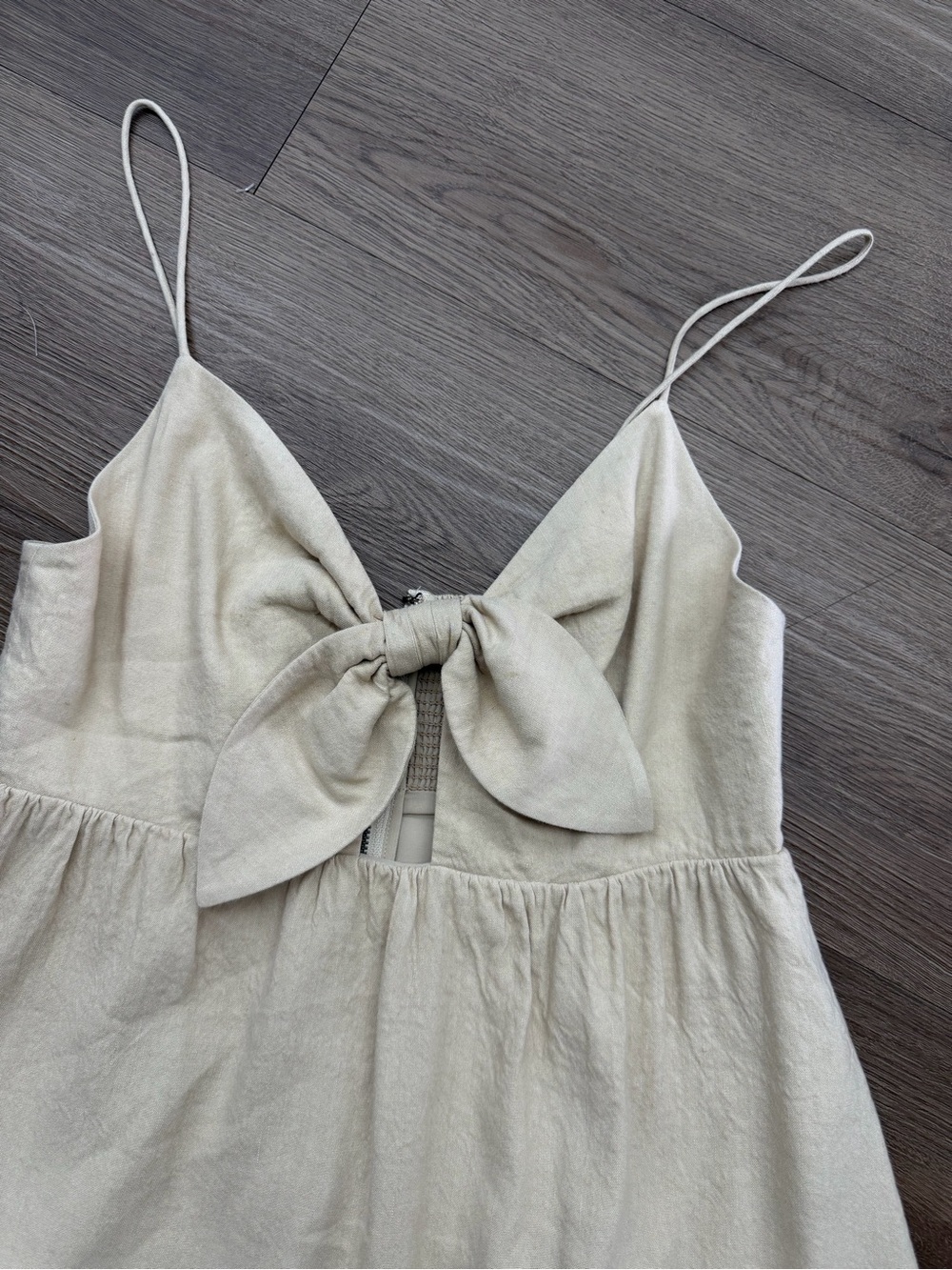 Alice+Olivia Linen Blend Melvina Dress Sz 2 - Picture 3 of 4